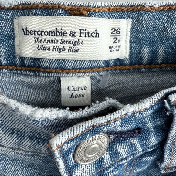 Abercrombie & Fitch The Ankle Straight Ultra High Rise Curve Love Jeans 26 2 S - Picture 4 of 15